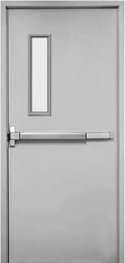Hollow Steel Door with Glass Lite