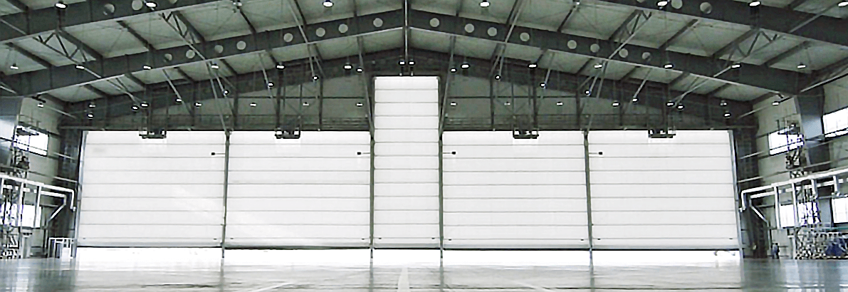 High Speed Roll Up Aircraft Hangar Doors